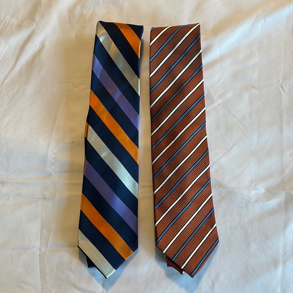 $100 2 Shore & Singer Neckties Ties 1 NWOT
